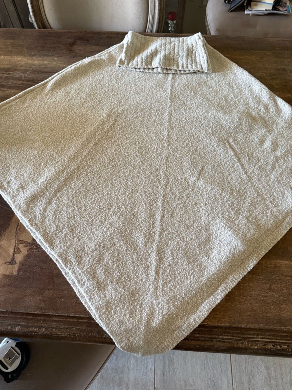 J. Jill Neutral Cream Knit Poncho